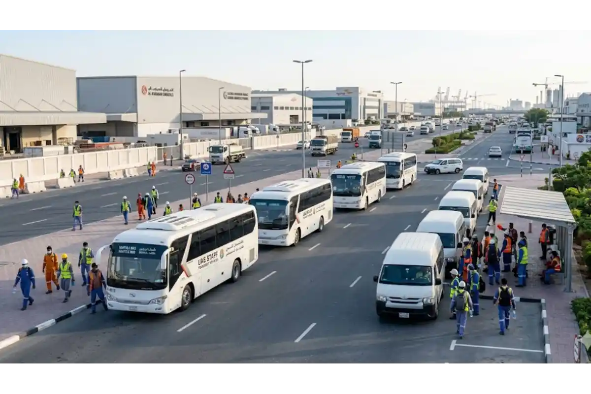 Industrial Area Shuttle Service in Dubai | Staff & Worker Transport UAE